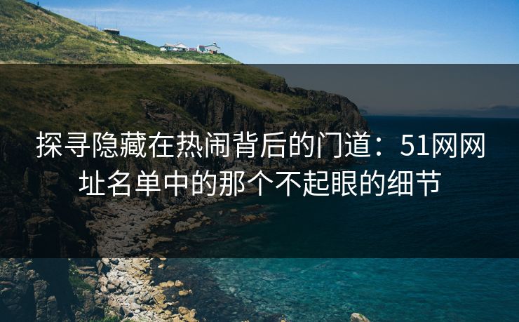 探寻隐藏在热闹背后的门道：51网网址名单中的那个不起眼的细节